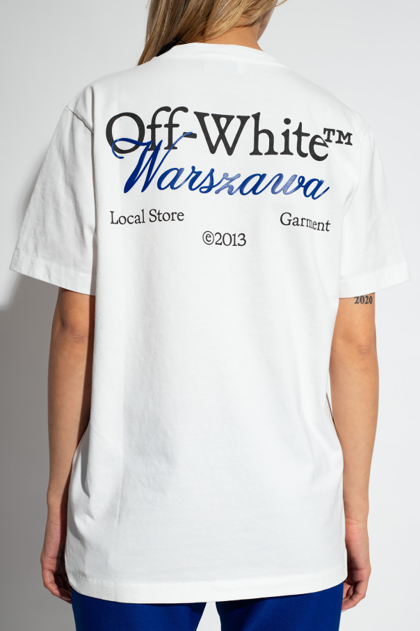 Tシャツ・カットソー OFF WHITE Men Tops 391194 OMAA027G23JER047 WHITE Men's Off-White SS22 Solid Color Cotton Zebra Printing Short